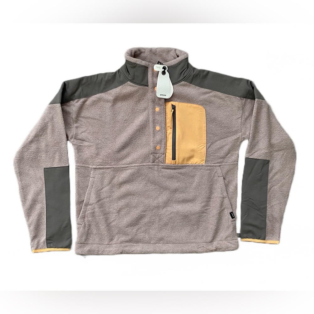 prAna Womens Peak Fleece Snap Up Jacket Pullover Full Zip Size Medium